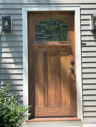 Refinishing Front Door in Niantic After
