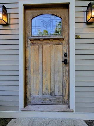 Refinishing Front Door in Niantic Before