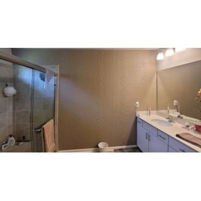feature wall bathroom after
