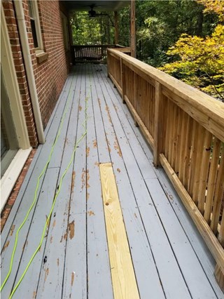 Deck Stain Before Ace Handyman Services Upstate South Carolina and Greenville
