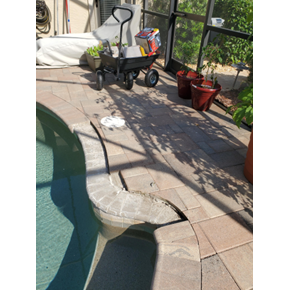 Before - pool coping