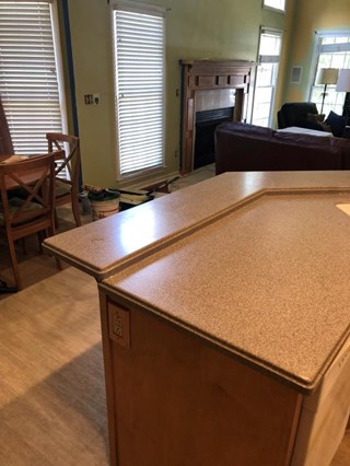 Lowering Counter After Ace Handyman Services Upstate South Carolina and Greenville