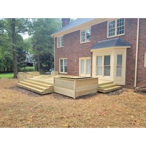 No railing deck with planters Huntersville