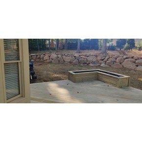 No railing deck with planters Huntersville