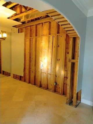 Drywall repair from water leak in Central Houston