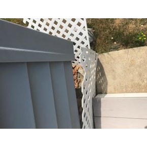 Exterior Deck Lattice Repair in Norwich Before Ace Handyman Services Hartford New London