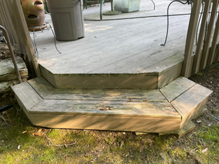Deck Stairs Replacement in East Lyme Before