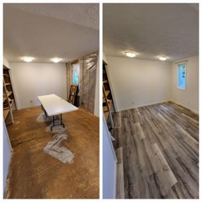 Basement Remodel Before & After