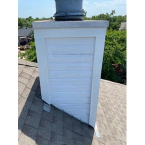 After: Chimney siding replacement