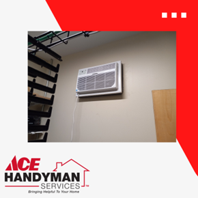 Commercial warehouse AC unit install