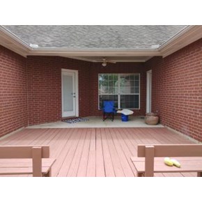 Back patio before adding a screened in porch