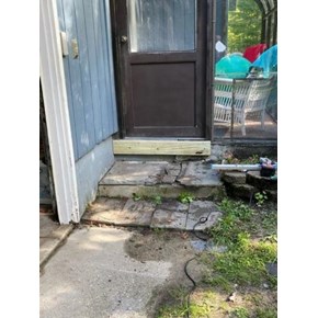 Exterior Side Steps Before in West Hartford Ace Handyman Services Hartford New London