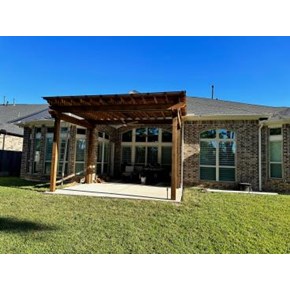 Pergola and concrete 