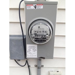 Electrical Service Meter and Base Installation in Larksville