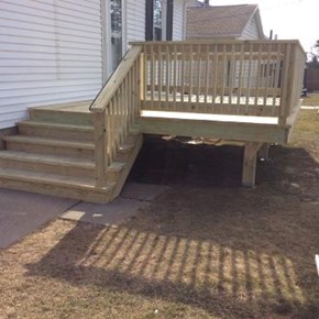 Ace Handyman Services Wilkes-Barre and Scranton Built a Pressure Treated Deck and Steps in Swoyersville, PA