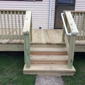 Ace Handyman Services Wilkes-Barre and Scranton After Photo of Deck Stair Installation in Pittston, PA