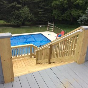 Ace Handyman Services Wilkes-Barre and Scranton Deck Stair Installation Project in Harding, PA