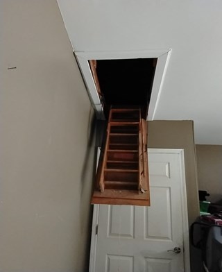 Attic Stairs Replacement Before