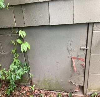 Crawl Space Door Replacement Before