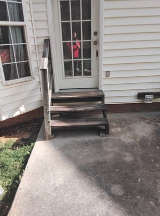 Back Stairs Replacement Before