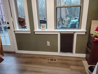 Dog Door Install Before 