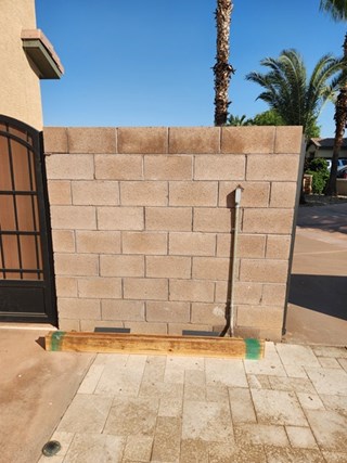 Ace Handyman Services Floating Planter Box Installation in Chandler Before