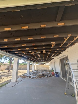 Ace Handyman Services Ceiling Drywall Patch and Paint Before in Gilbert