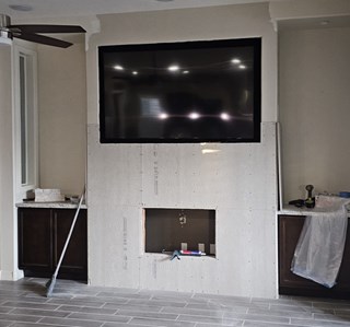 Ace Handyman Services Fireplace Tiling in Sun Lakes Before