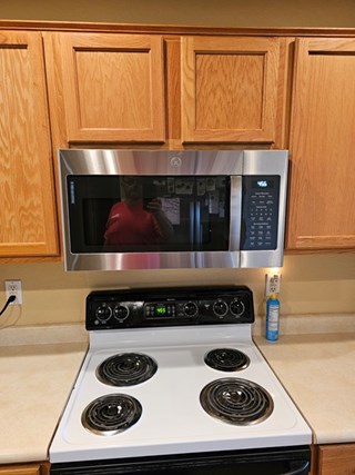 Ace Handman Services Over Range Microwave Installation in Gilbert After