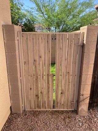 Ace Handyman Services Gate Slat Replacement in Mesa Before