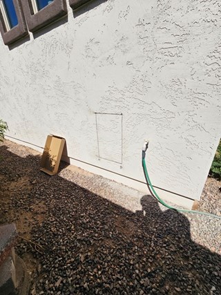 Ace Handyman Services Doggy Door Installation Before in Chandler