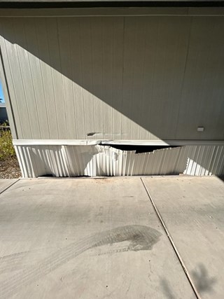 Ace Handyman Services Metal Skirting Replacement in Chandler Before