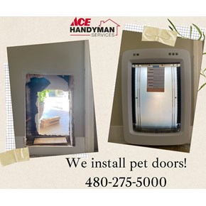 Doggie Door Installed Ace Handyman Services Fountain Hills AZ