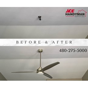 New Ceiling Fan Installed Ace Handyman Services Carefree AZ