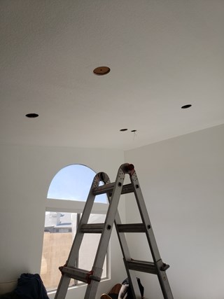 Recess lights install Ace Handyman Services West Glendale Before