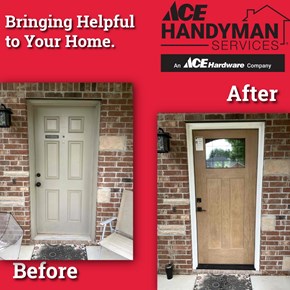 Before and after exterior door replacement fayetteville arkansas