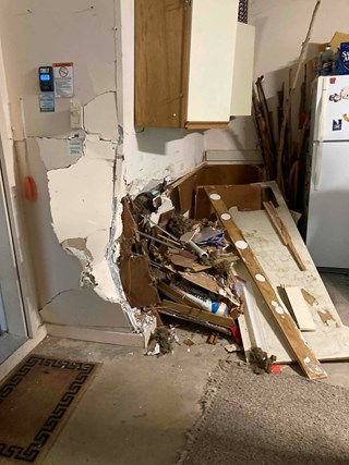 Wall Storm Damage 