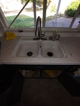 Kitchen Sink Install Brentwood, CA Before