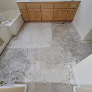  Bathroom Flooring Brentwood, CA Before