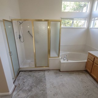 New Bathroom Shower Brentwood, CA Before