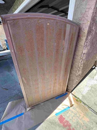 Ace Handyman Services gate painting project in Seal Beach, CA, before photo
