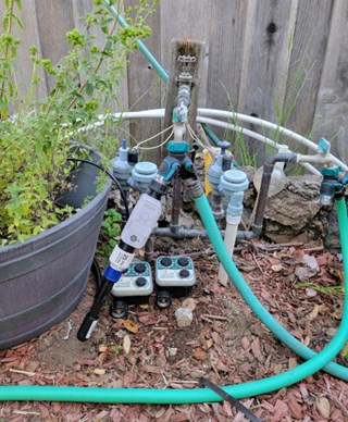 Irrigation System Installation in Artherton, CA Before
