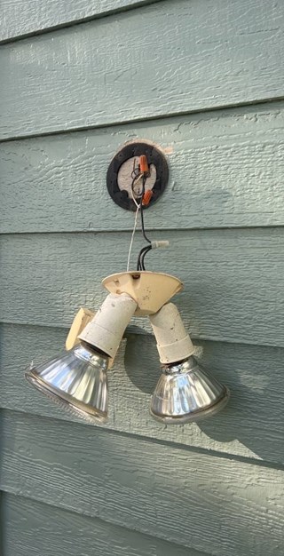 Exterior Light Replacement in Belmont, CA Before