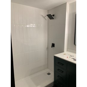 Shower tile project in Belmont Shore, CA
