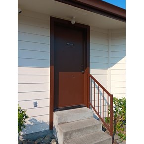 Exterior door and railing paint job at Central Dental office in McKinleyville California 95519