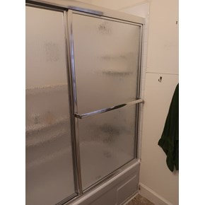 Sliding shower door build and install in Arcata
