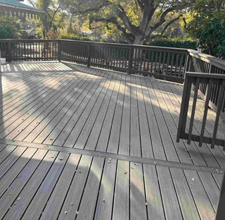 deck after repair rebuild porch patio new stain 