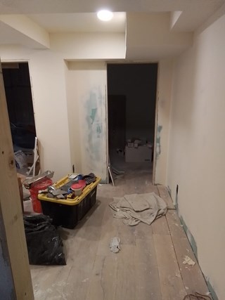 After drywall repair and skimcoat