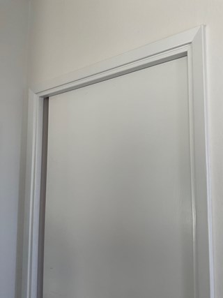 Repaired pocket door