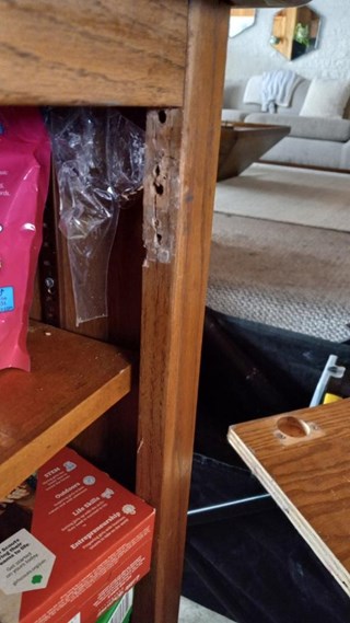 Before broken cabinet door hinge